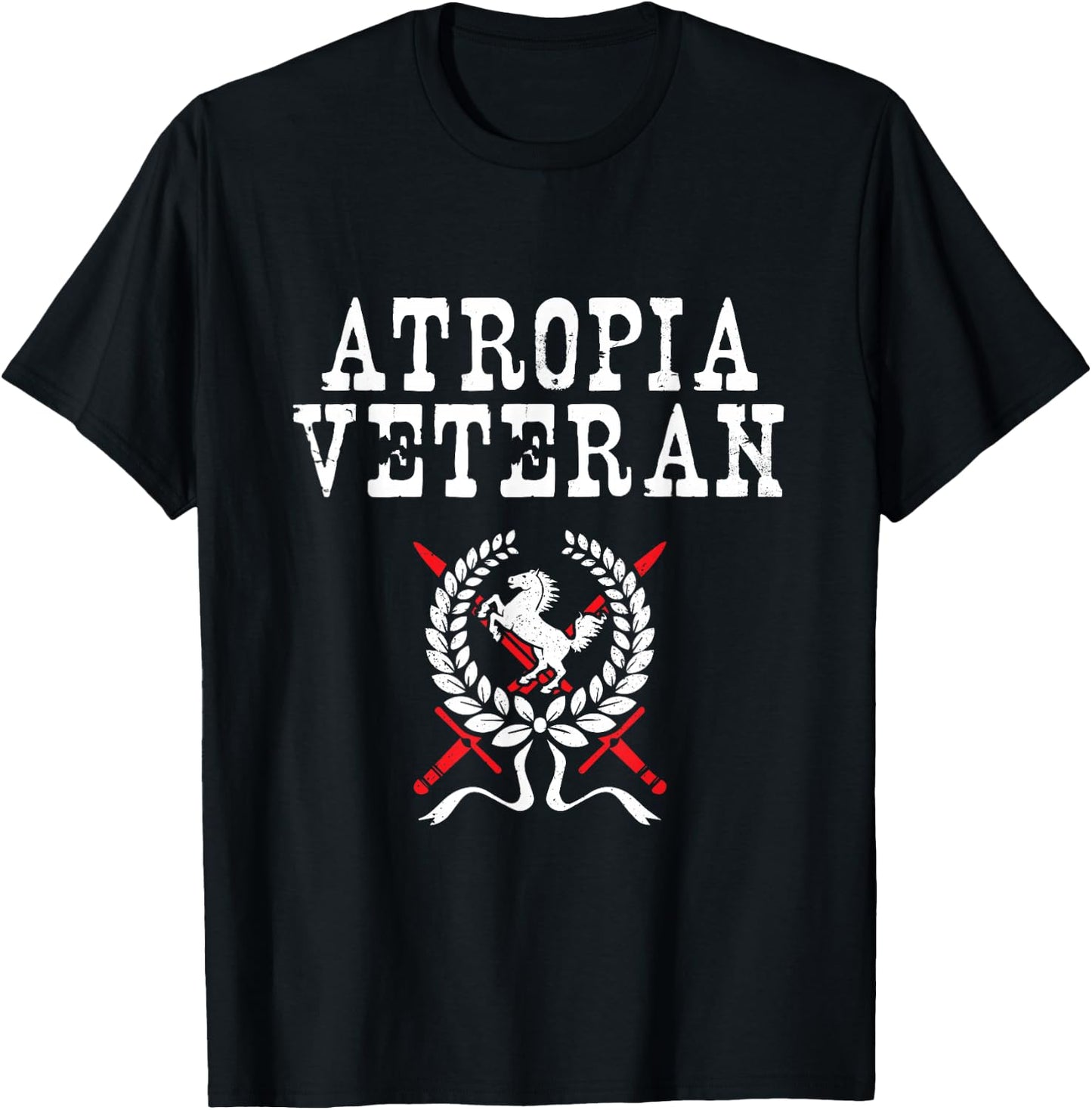 Veteran Atropia Army War Gift Pride T-Shirt - T-Shirt | Black