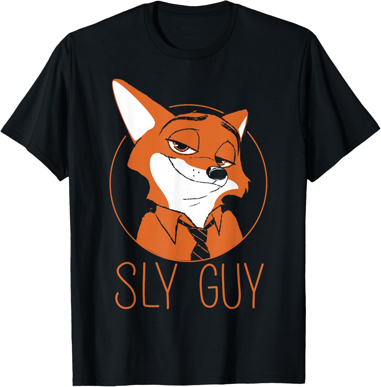 Disney Zootopia Nick Wilde Sly Guy Fox T-Shirt - T-Shirt | Black