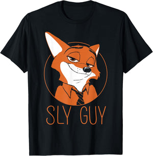 Disney Zootopia Nick Wilde Sly Guy Fox T-Shirt - T-Shirt | Black