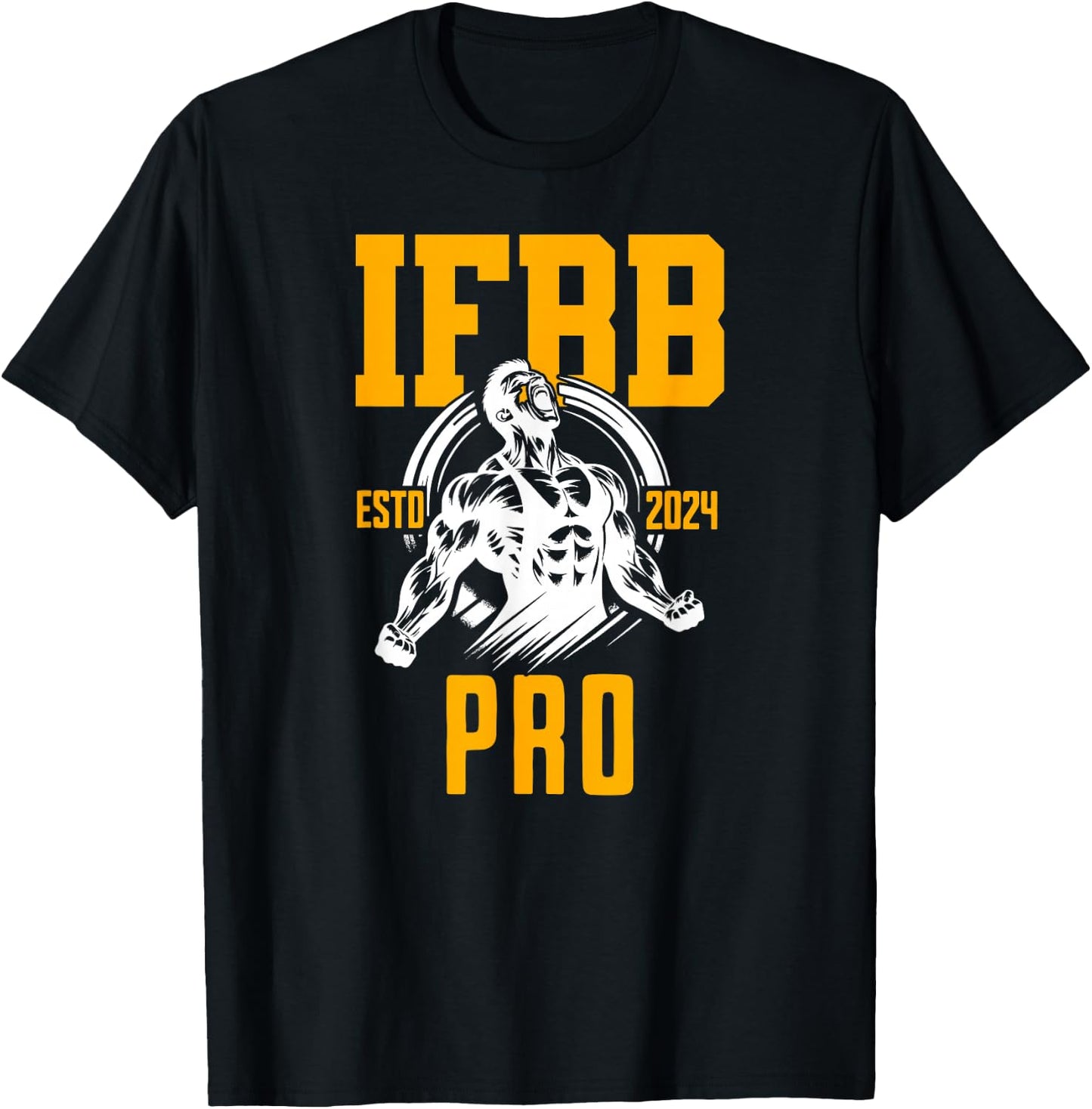 IFBB Pro Established 2024 Professional Bodybuilder Graphic T-Shirt - T-Shirt | Black