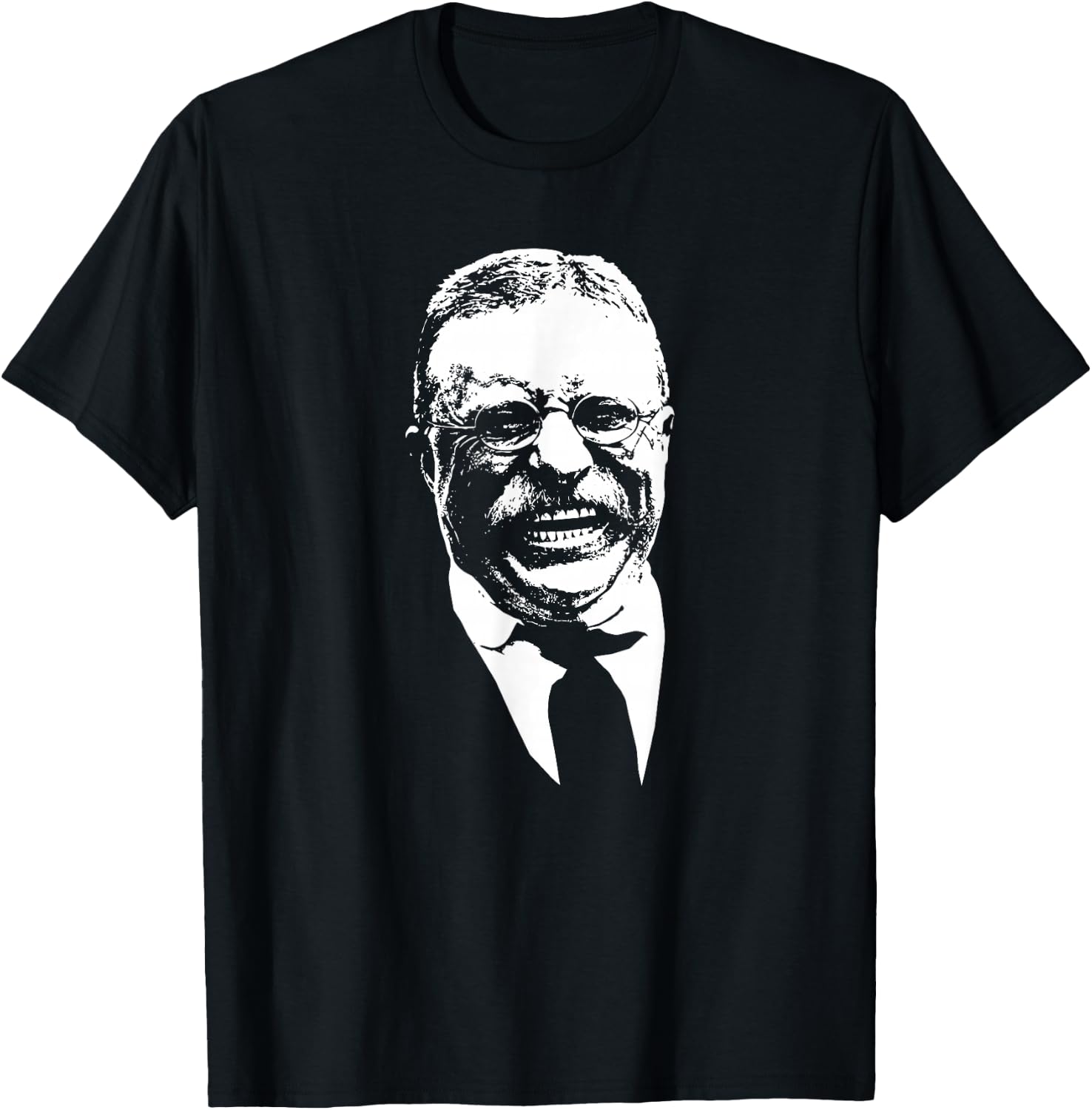 Smiling Teddy Roosevelt T-Shirt - T-Shirt | Black