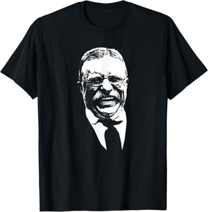 Smiling Teddy Roosevelt T-Shirt - T-Shirt | Black