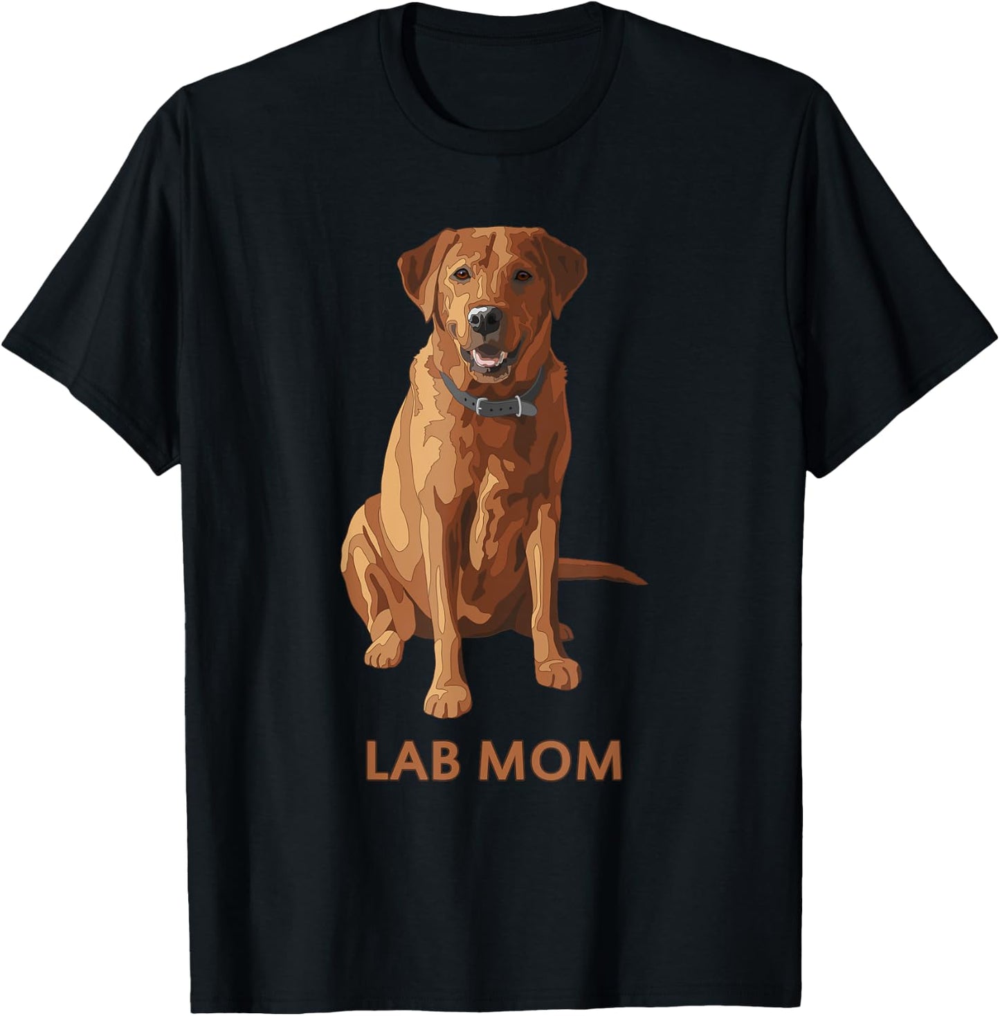Lab Mom Fox Red Labrador Retriever Dog Lover Gift T-Shirt - T-Shirt | Black