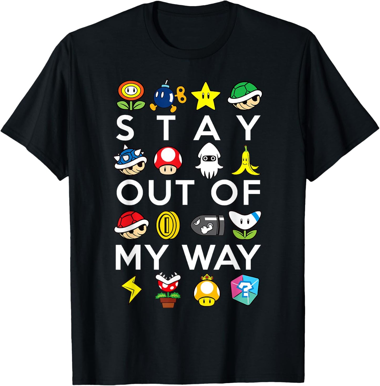 Nintendo Mario Kart Stay Out Of My Way Graphic T-Shirt - T-Shirt | Black