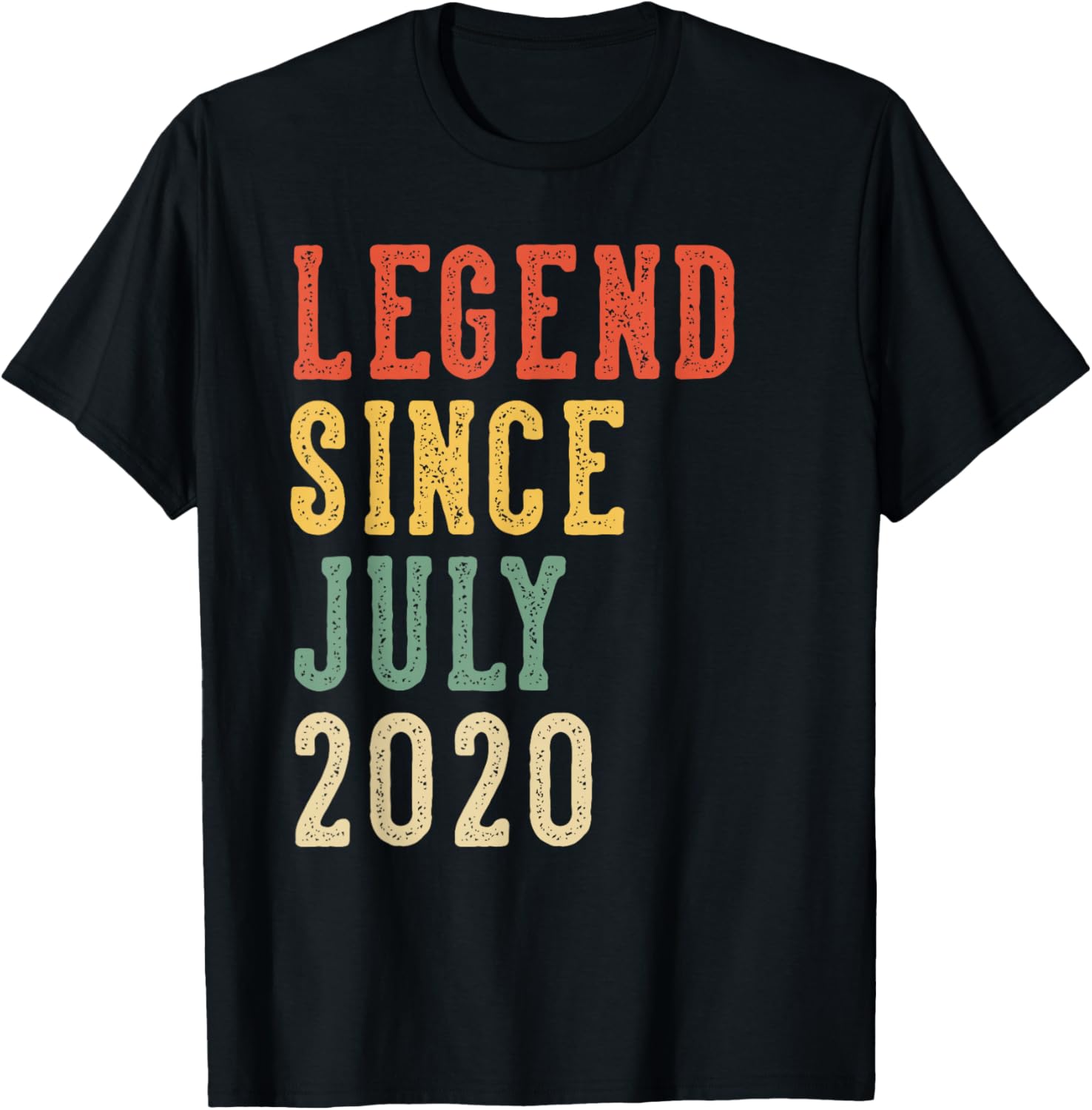 Legend Since July 6th Birthday 2020 Men Women 6 Year Old T-Shirt - T-Shirt | Black