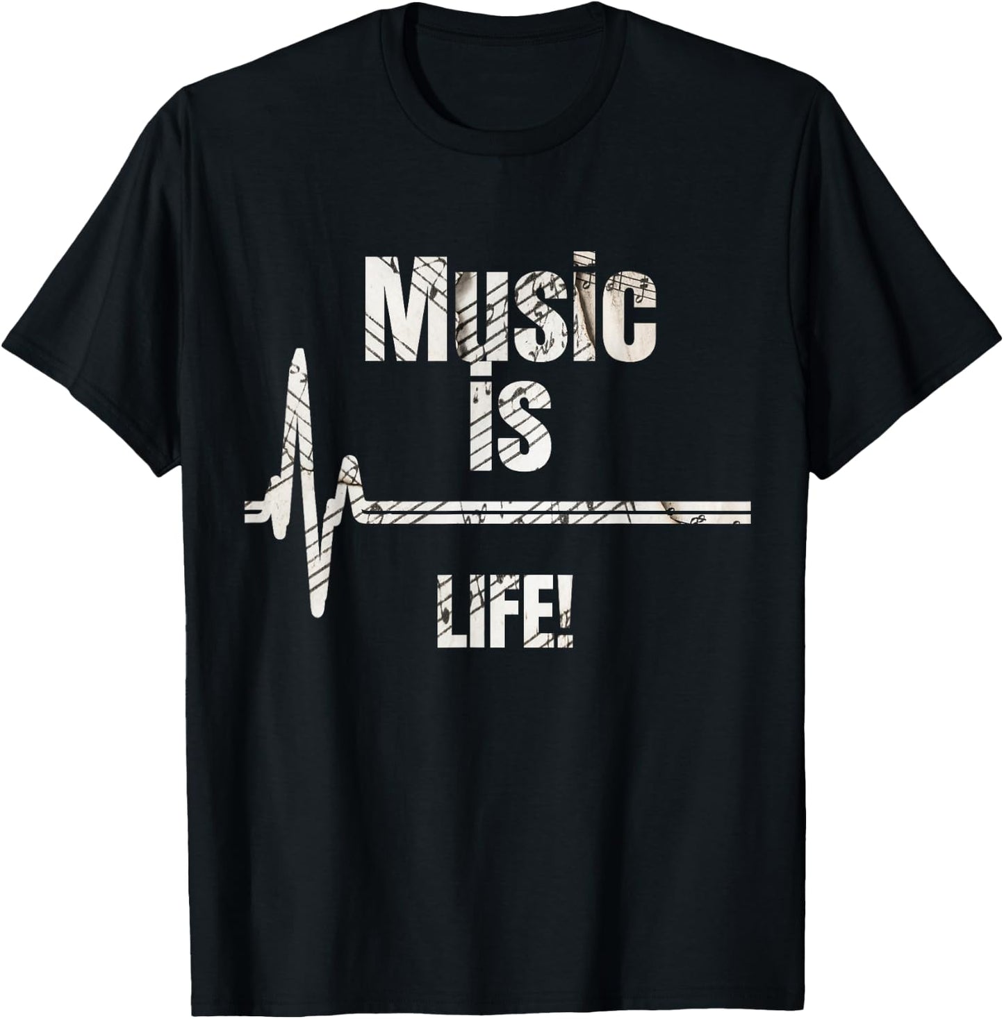 Music is Life T-Shirt - T-Shirt | Black