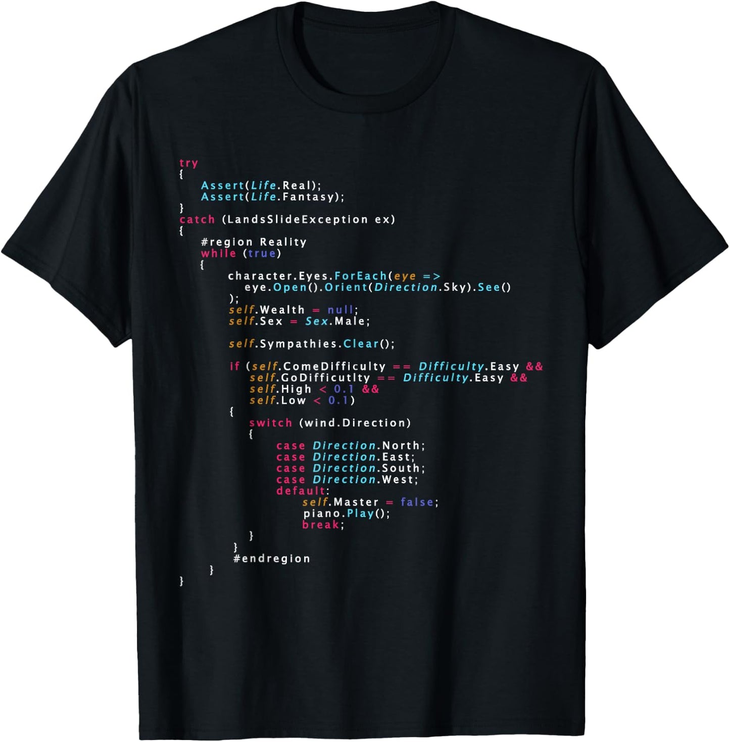 Is This The Real Life Coding Programming Shirt Color T-Shirt - T-Shirt | Black