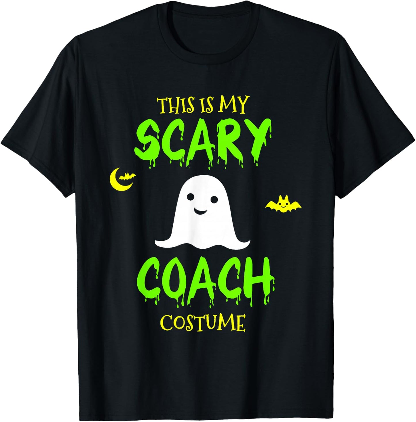 This Is My Scary Coach Costume Halloween Lazy Easy T-Shirt - T-Shirt | Black