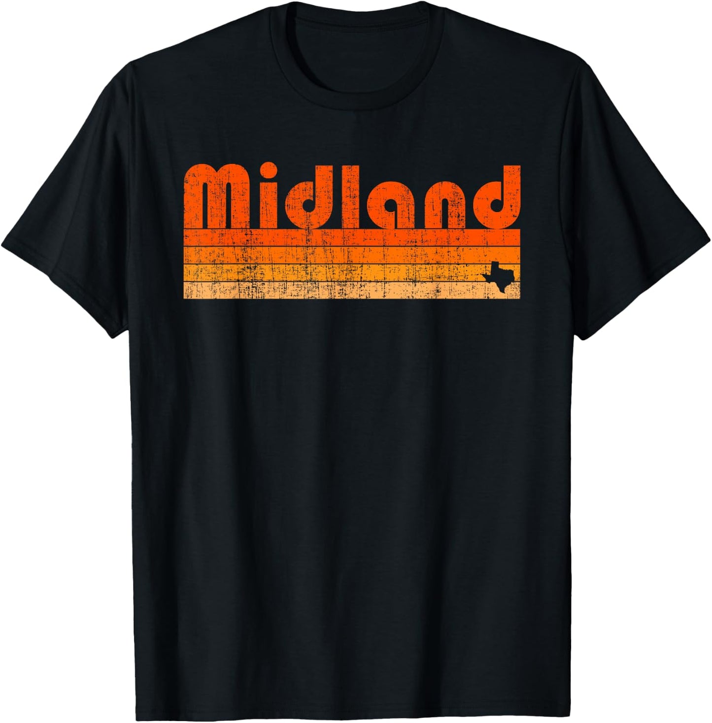 Retro 80s Style Midland TX T-Shirt - T-Shirt | Black