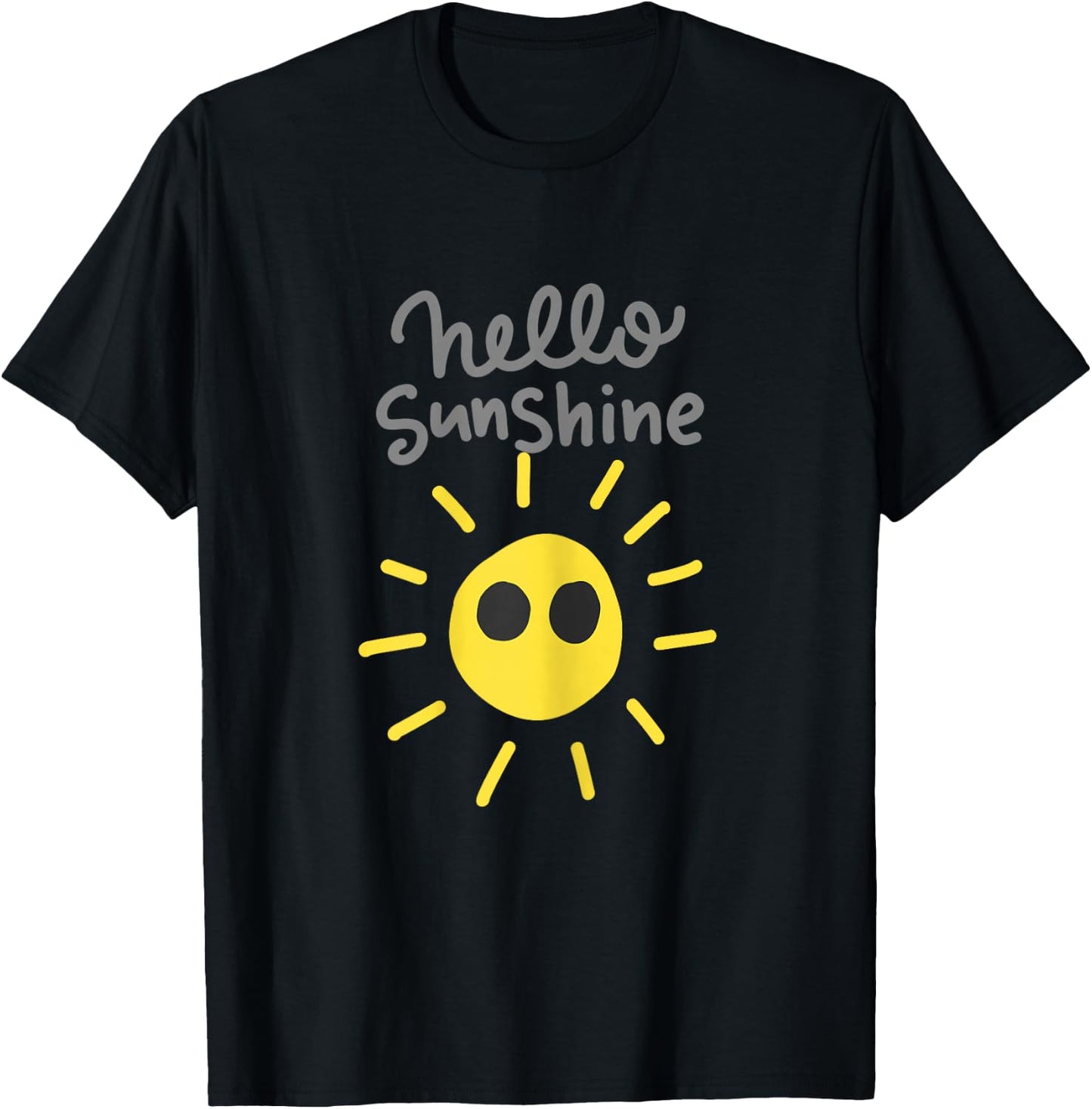 Hello Sunshine and girls T-Shirt - T-Shirt | Black