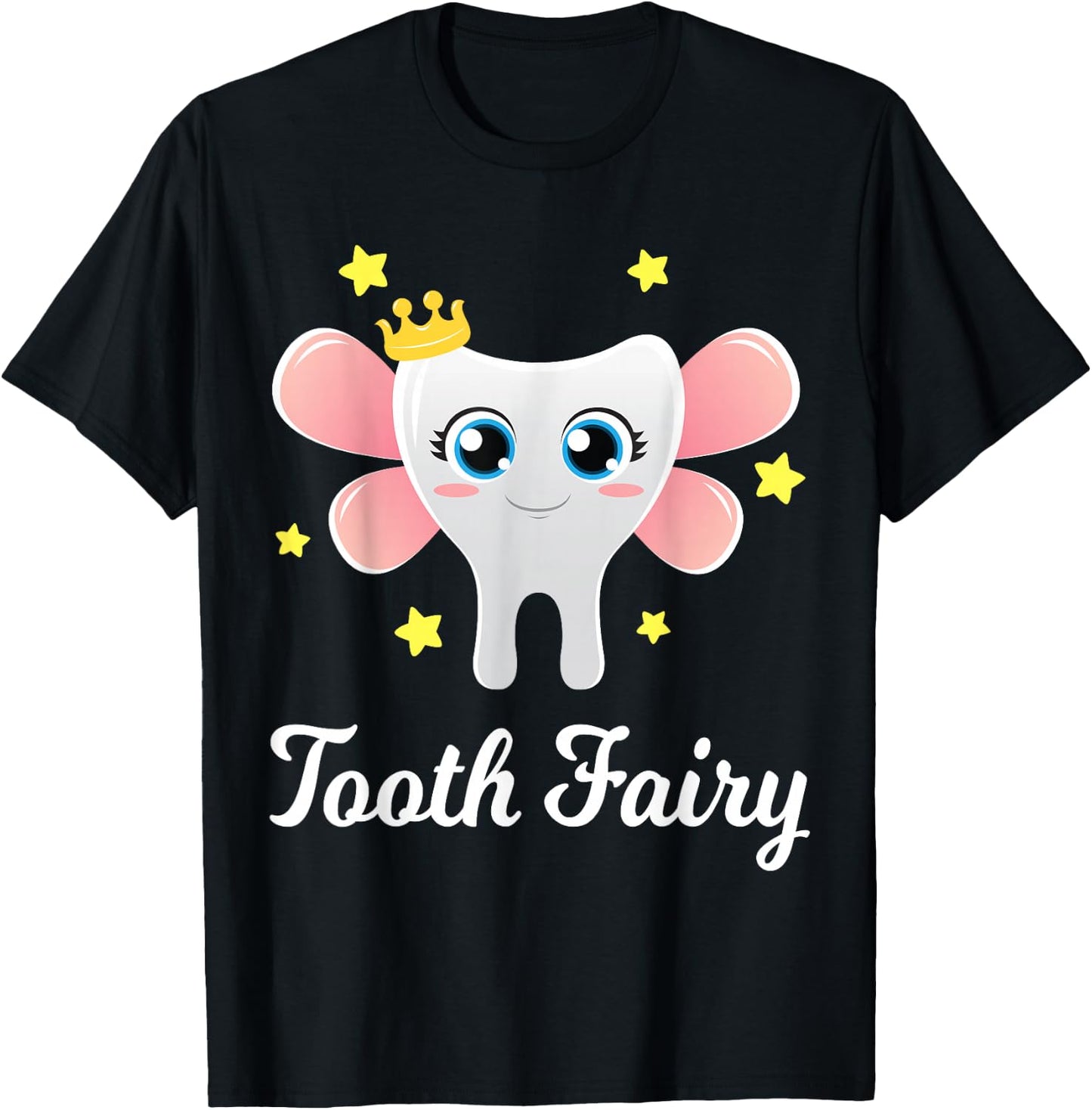 Tooth Fairy Shirt Funny Halloween Costume Gift Dentist Girl T-Shirt - T-Shirt | Black
