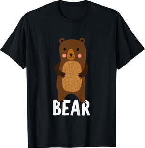 Kids Bear Shirt for Boys Or Girls | Cute Bear Gift T-Shirt - T-Shirt | Black