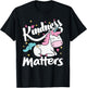 Kindness Matters Unicorn Be Kind Stop Bullies Be Love T-Shirt - T-Shirt | Black