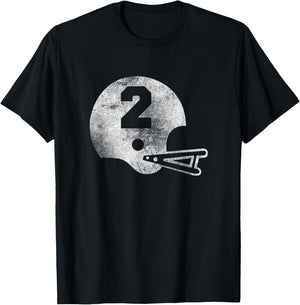 Vintage Football Jersey Number 2 Player Number T-Shirt - T-Shirt | Black