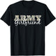 Army Girlfriend Shirt Camo Gift US Military Pride T-Shirt - T-Shirt | Black