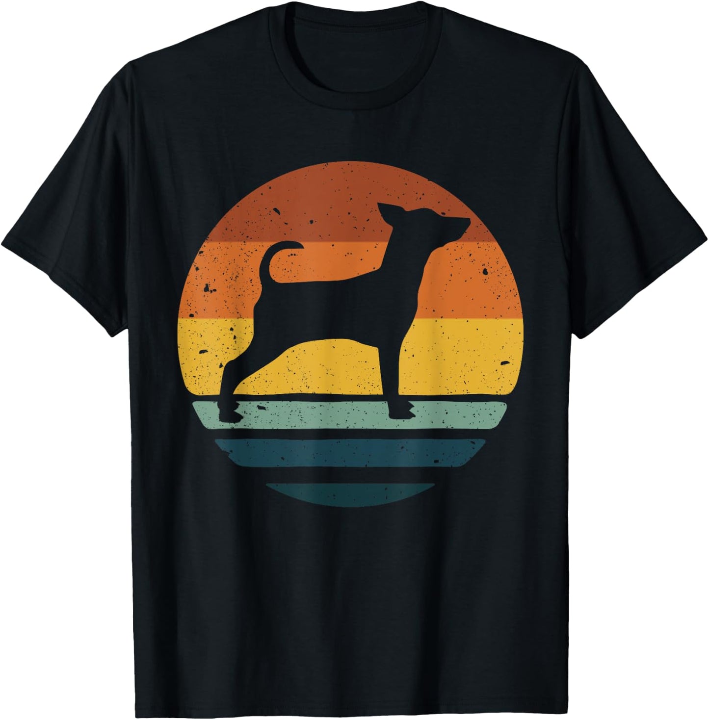 Miniature Pinscher Min Pin Vintage Retro Dog Mom Dad Women Kids T-Shirt - T-Shirt | Black