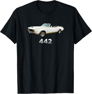 442 Oldsmobile Cutlass Classic Car Show 1970 1971 1972 T-Shirt - T-Shirt | Black