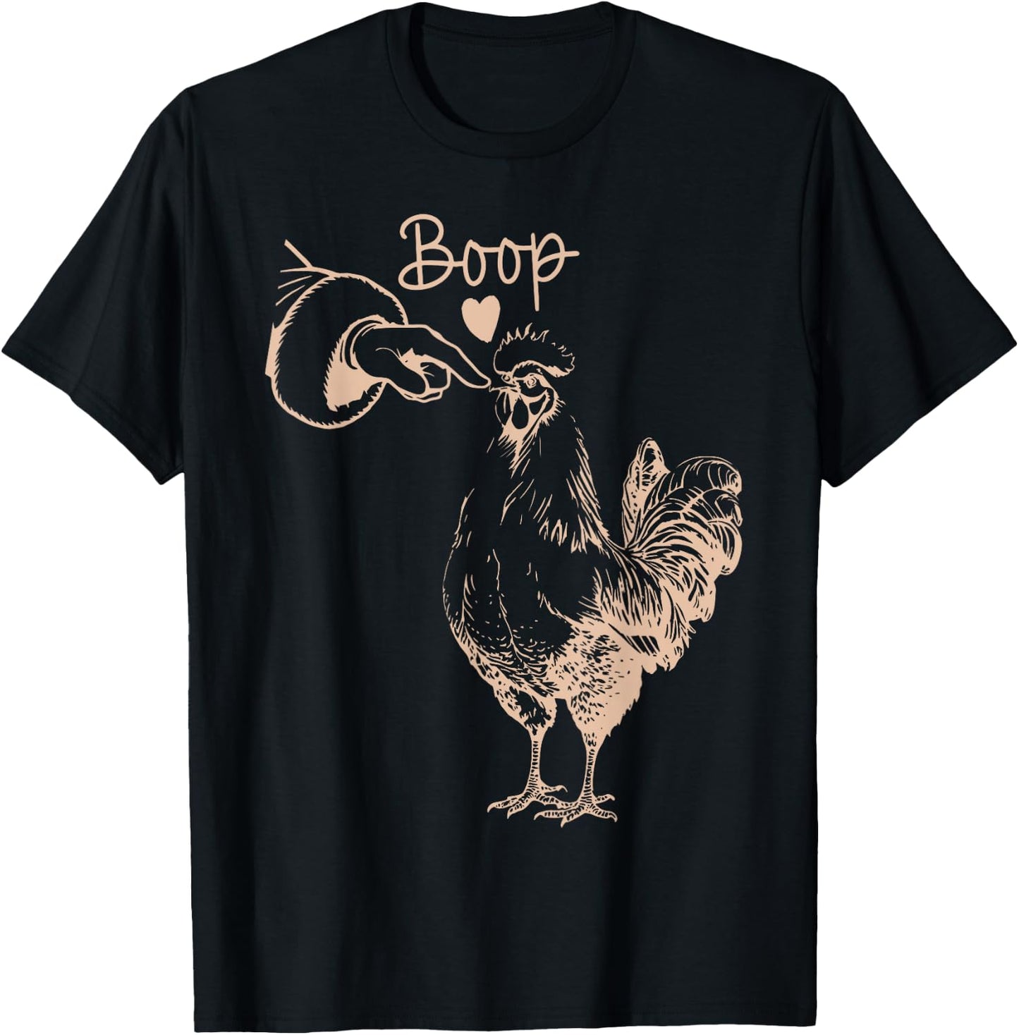 Chicken Boop Christmas Farm Animal Xmas Chicken Pajamas T-Shirt - T-Shirt | Black