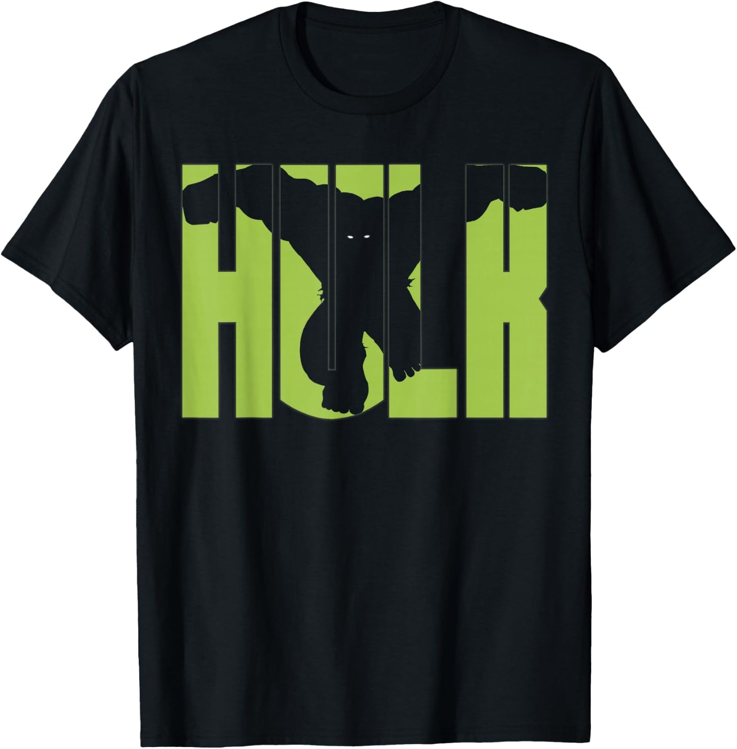Marvel Comics Retro Classic Incredible Hulk Smash Silhouette T-Shirt - T-Shirt | Black