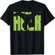 Marvel Comics Retro Classic Incredible Hulk Smash Silhouette T-Shirt - T-Shirt | Black
