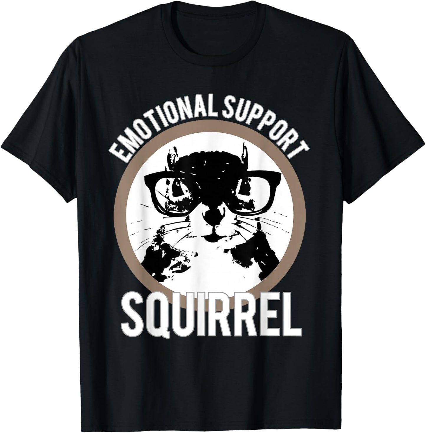 Emotional Support Squirrel - Squirrel Shirt T-Shirt - T-Shirt | Black
