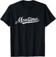Montana MT Vintage Sports Script Retro Gift T-Shirt - T-Shirt | Black