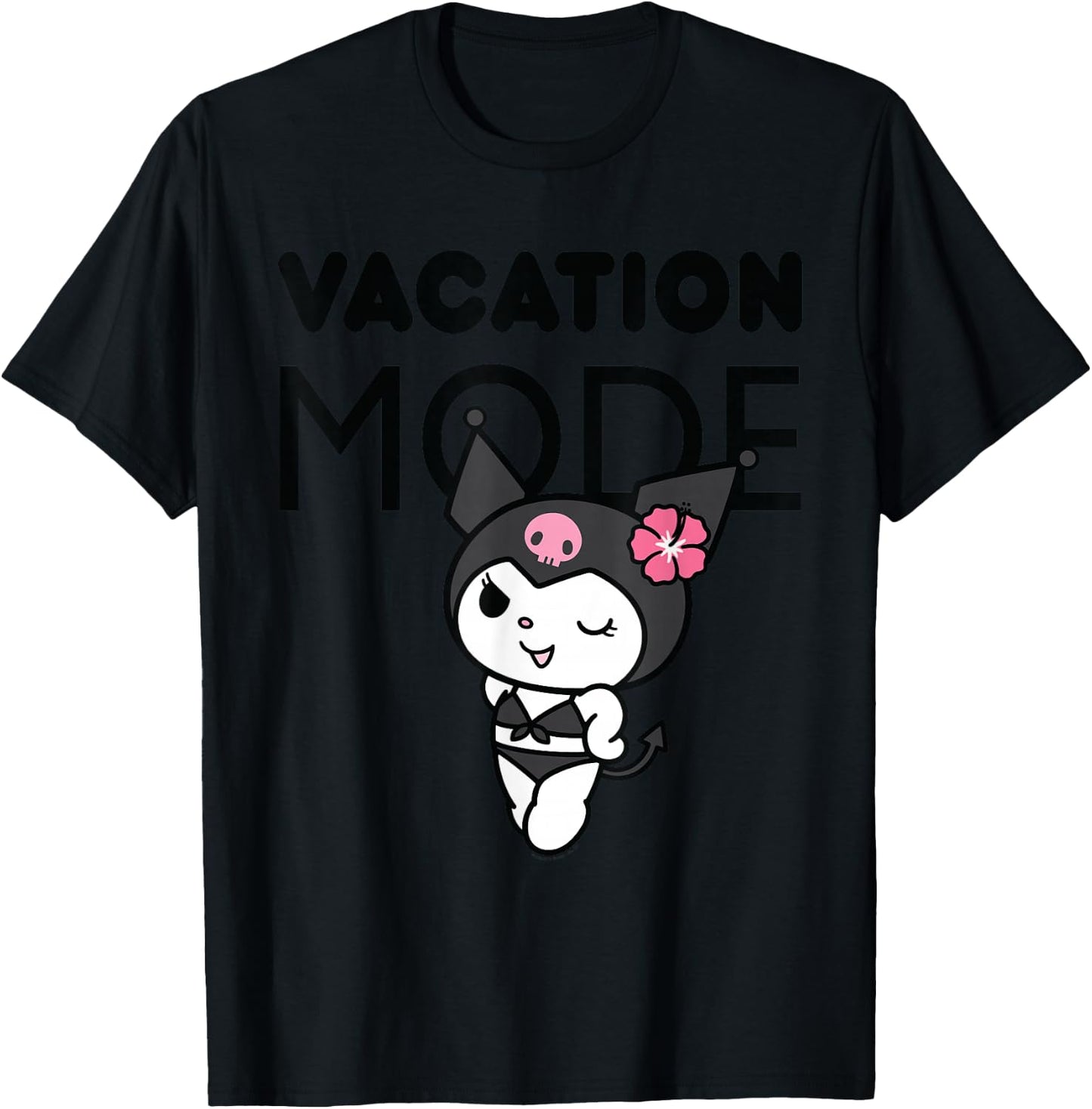 Kuromi Vacation Mode T-Shirt - T-Shirt | Black