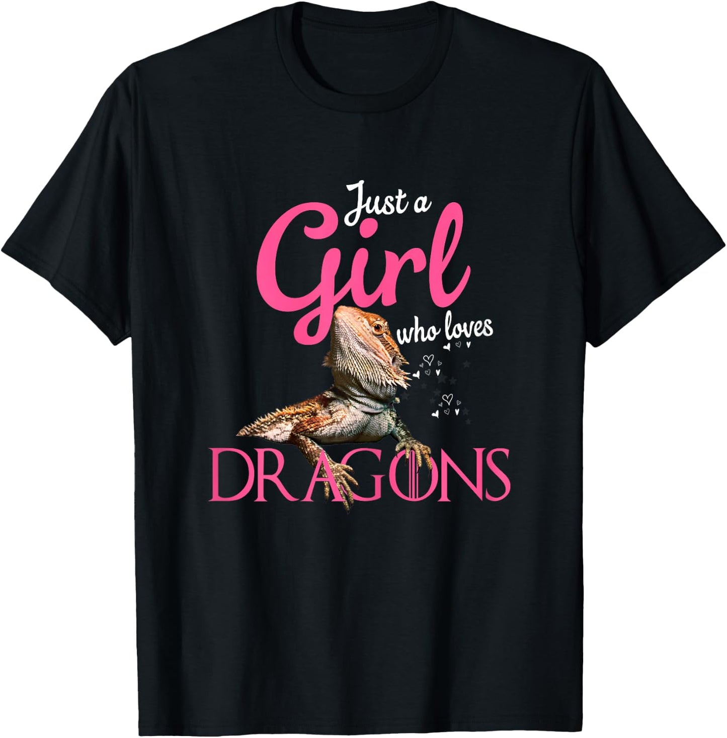 Bearded Dragon shirt - Just a girl who loves bearded dragon T-Shirt - T-Shirt | Black