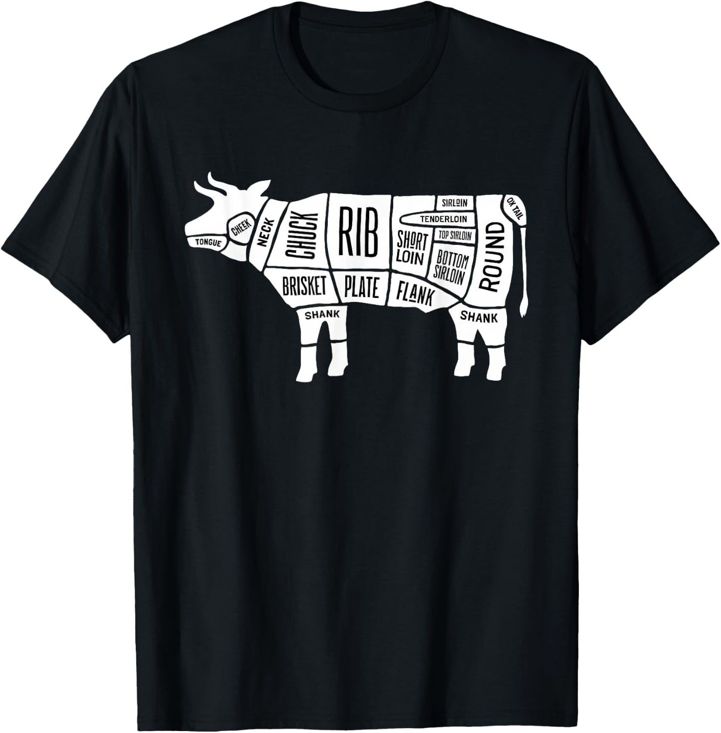 Know your beef cuts chef kitchen market butcher steak house T-Shirt - T-Shirt | Black