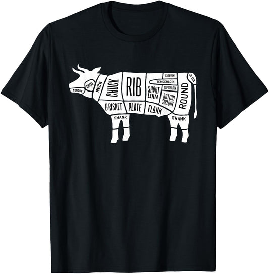 Know your beef cuts chef kitchen market butcher steak house T-Shirt - T-Shirt | Black