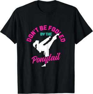 Taekwondo Girl Karate Martial Arts Fighting MMA T-Shirt - T-Shirt | Black