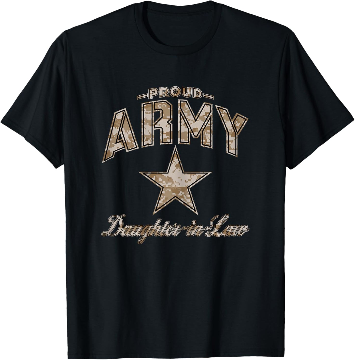 Army Daughter-in-Law Shirts (Camo) T-Shirt - T-Shirt | Black