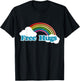 Free hugs shirt retro 80s rainbow I'm a hugger T-Shirt - T-Shirt | Black