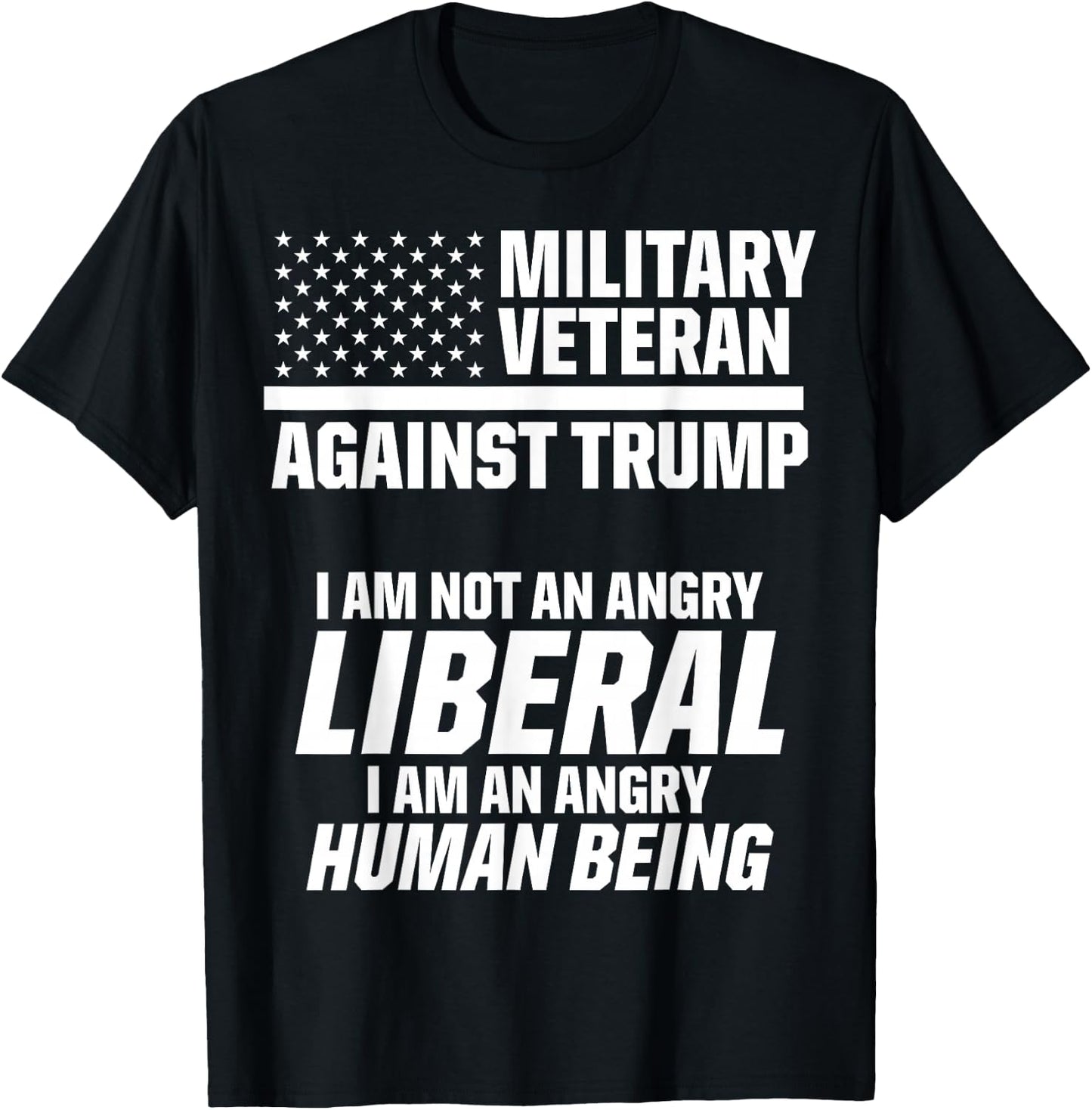 Military Veterans Against Trump 2020 Liberal USA Election T-Shirt - T-Shirt | Black
