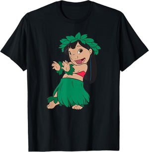 Disney Lilo & Stitch Hula Dance T-Shirt - T-Shirt | Black