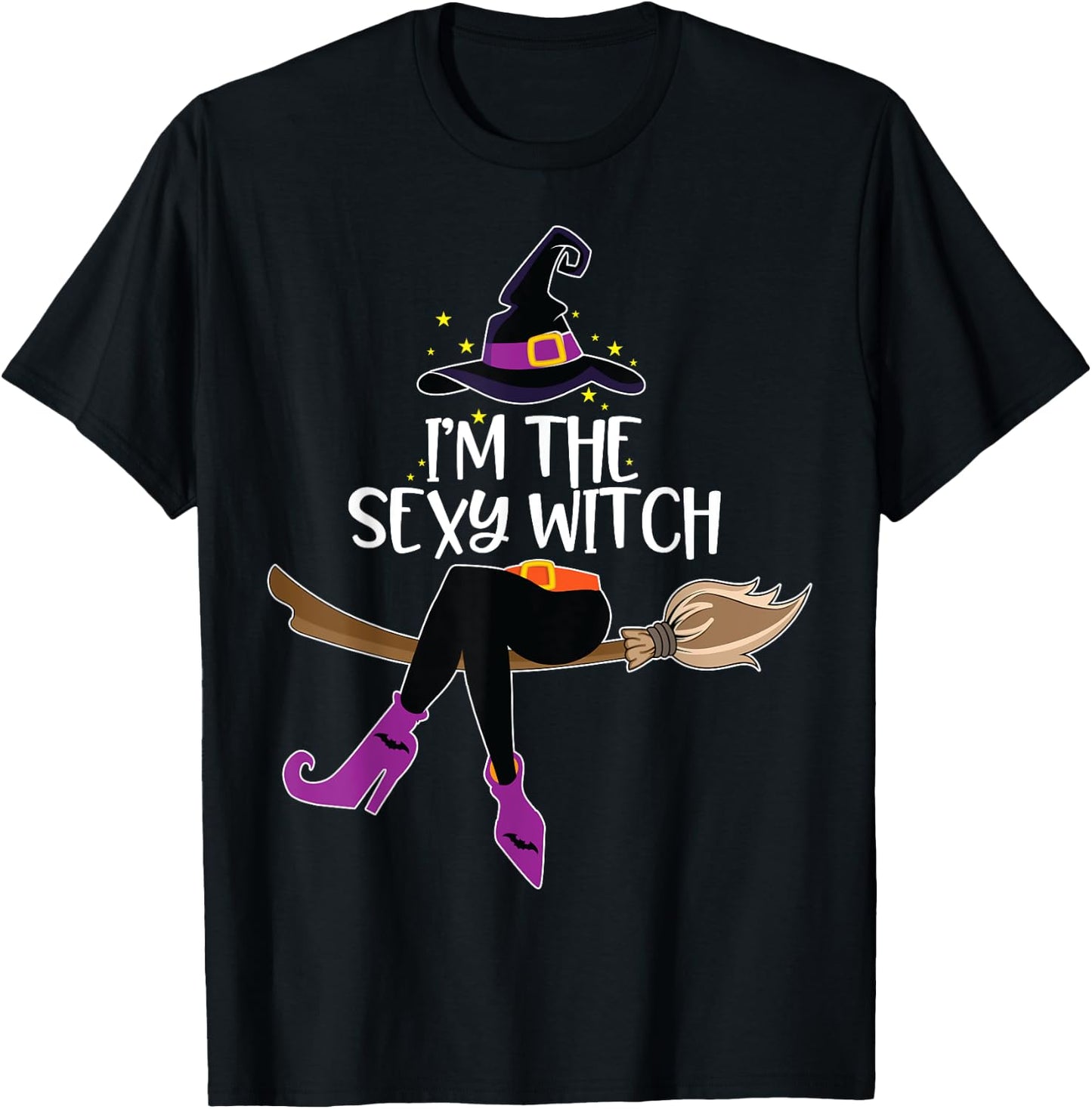 Im the Sexy Witch Shirt Halloween Matching Group Costume T-Shirt - T-Shirt | Black