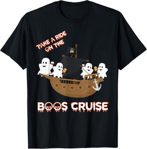 Halloween Party Wine Beer drinking Boos Cruise Shirt T-Shirt - T-Shirt | Black