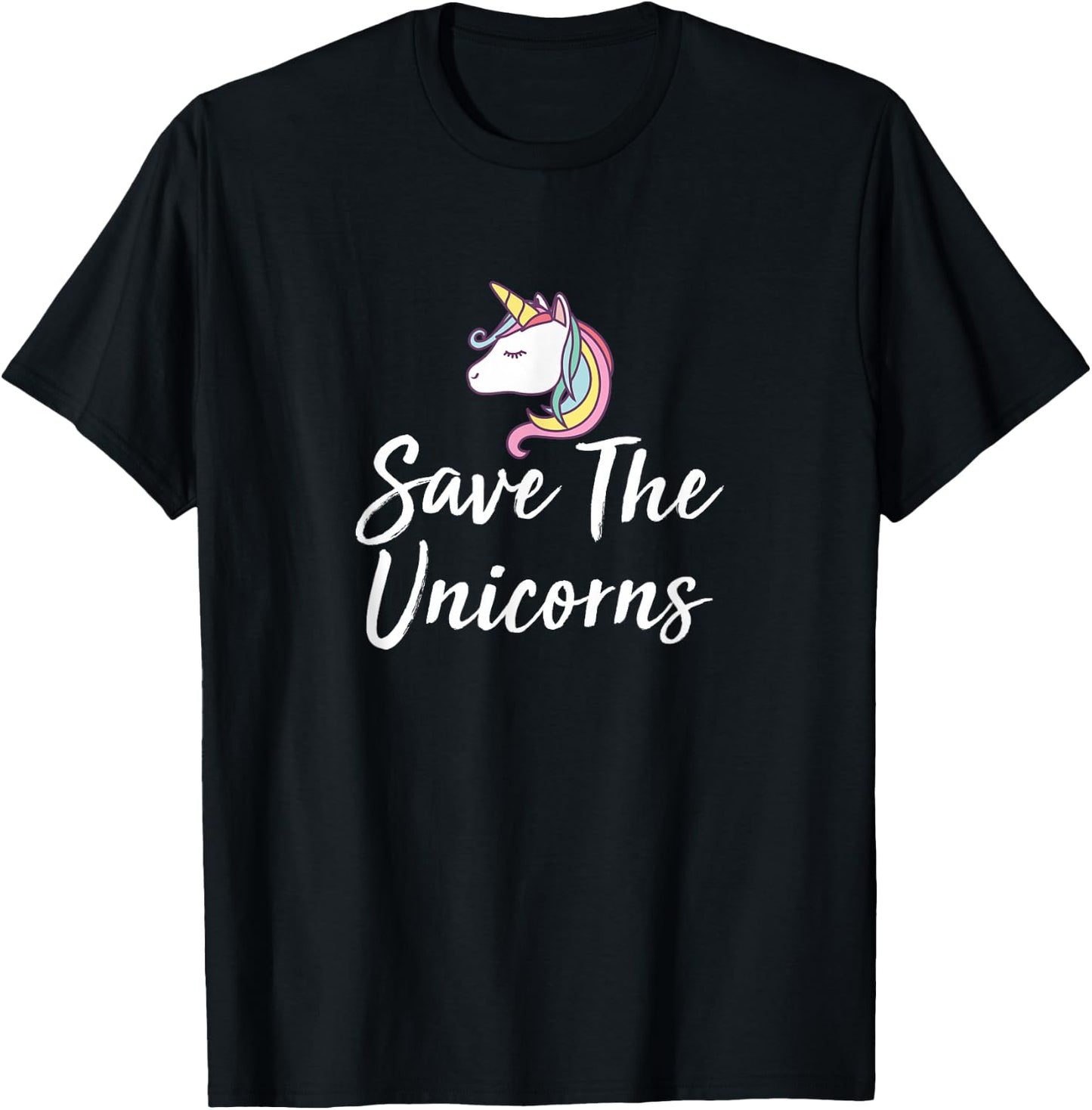Save The Unicorns T-Shirt - T-Shirt | Black