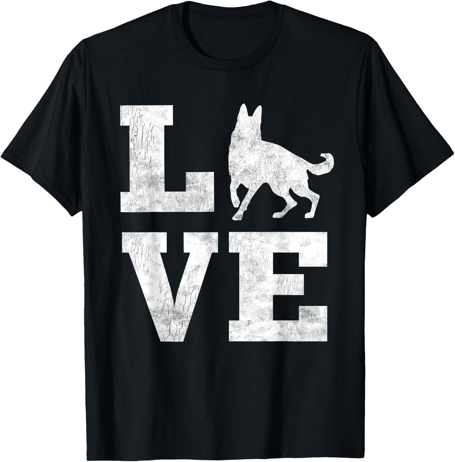 I Love My German Shepherd Shirt Funny Pet Dog Lover Gifts T-Shirt - T-Shirt | Black