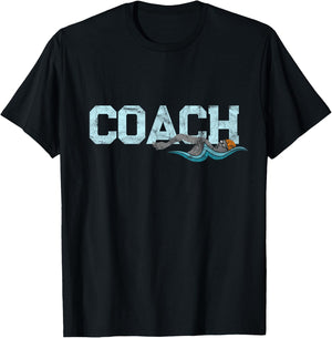 Appreciation Gifts For Swim Coaches Funny Swim Teacher Coach T-Shirt - T-Shirt | Black