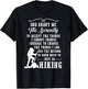 Gifts for hikers serenity prayer hiking t shirt T-Shirt - T-Shirt | Black