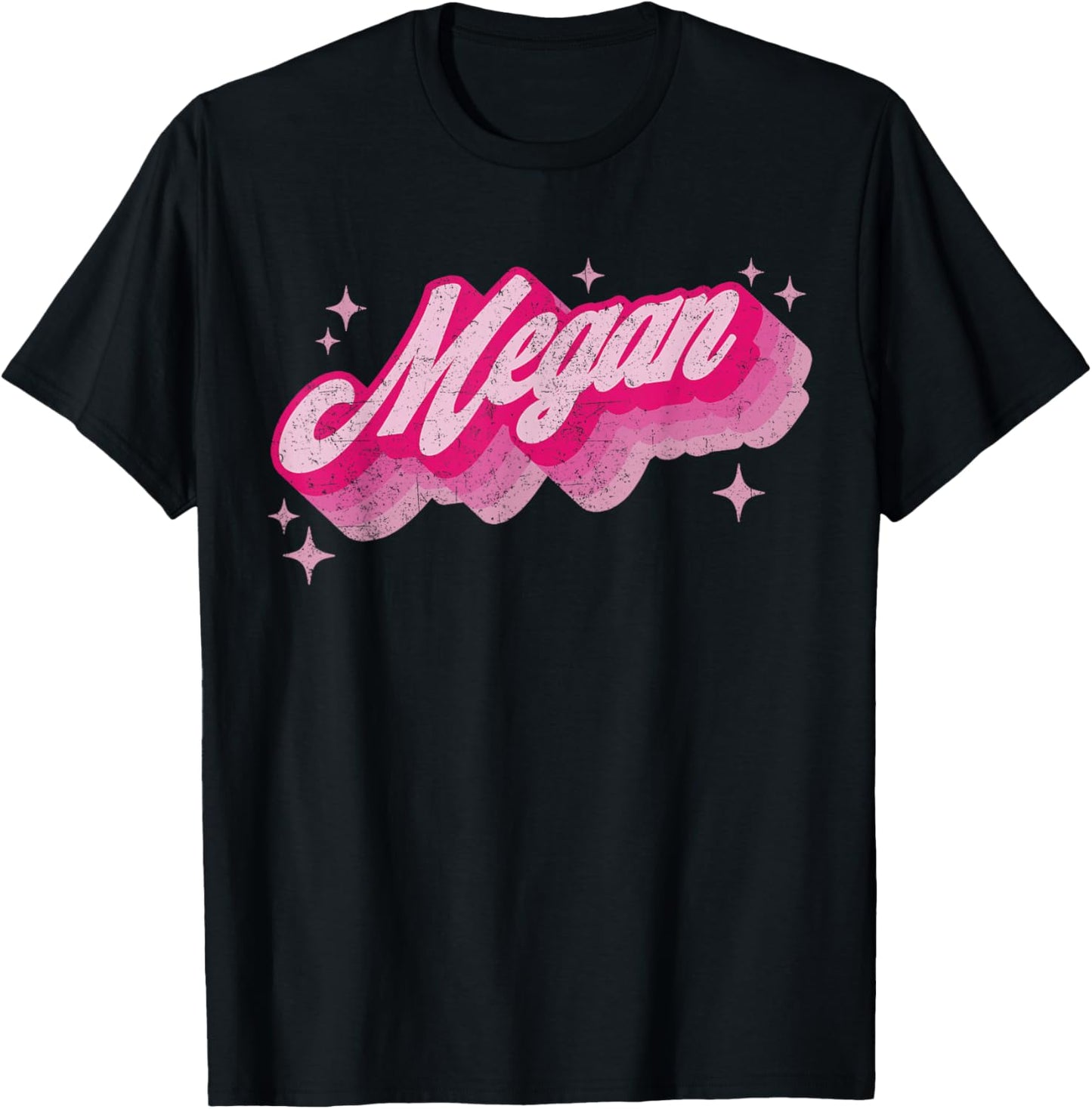 Retro Megan First Name Personalized 80s Birthday T-Shirt - T-Shirt | Black