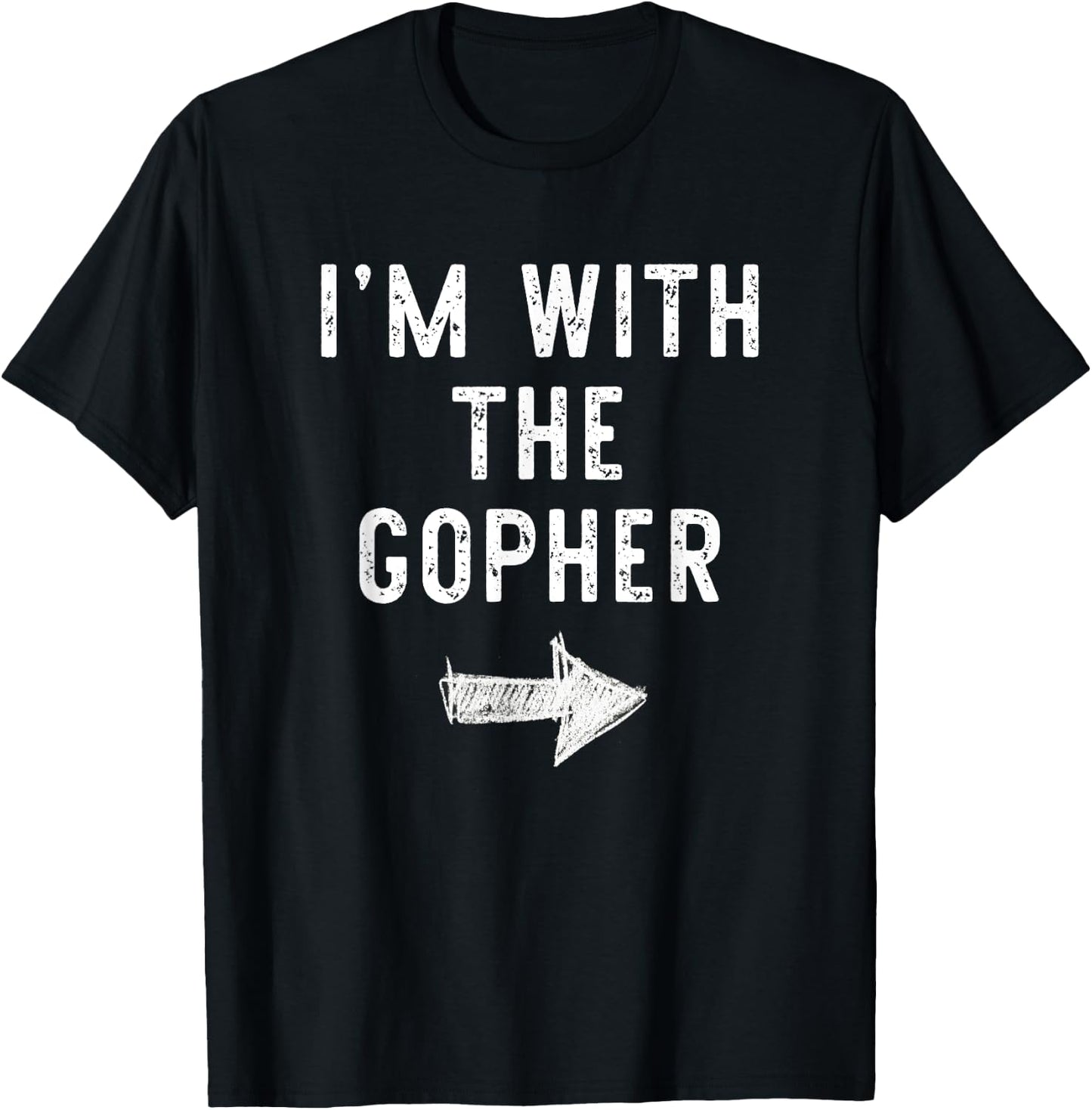 I'm With The Gopher Costume Halloween Matching Couple T-Shirt - T-Shirt | Black
