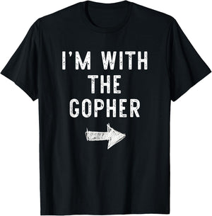 I'm With The Gopher Costume Halloween Matching Couple T-Shirt - T-Shirt | Black