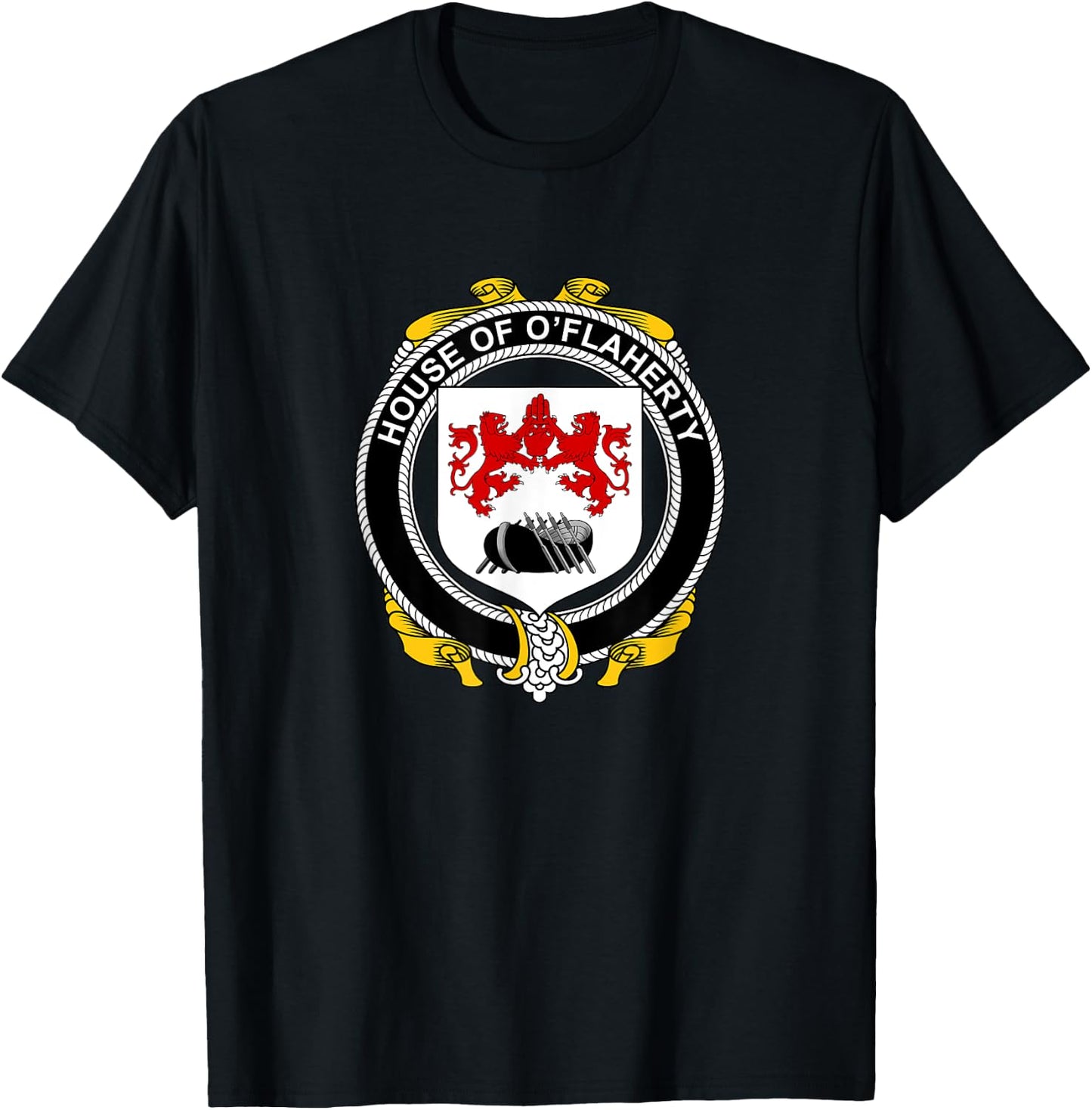 O'Flaherty Coat of Arms - Family Crest T-Shirt - T-Shirt | Black