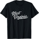 West Virginia WV Vintage Sports Script Retro T-Shirt - T-Shirt | Black