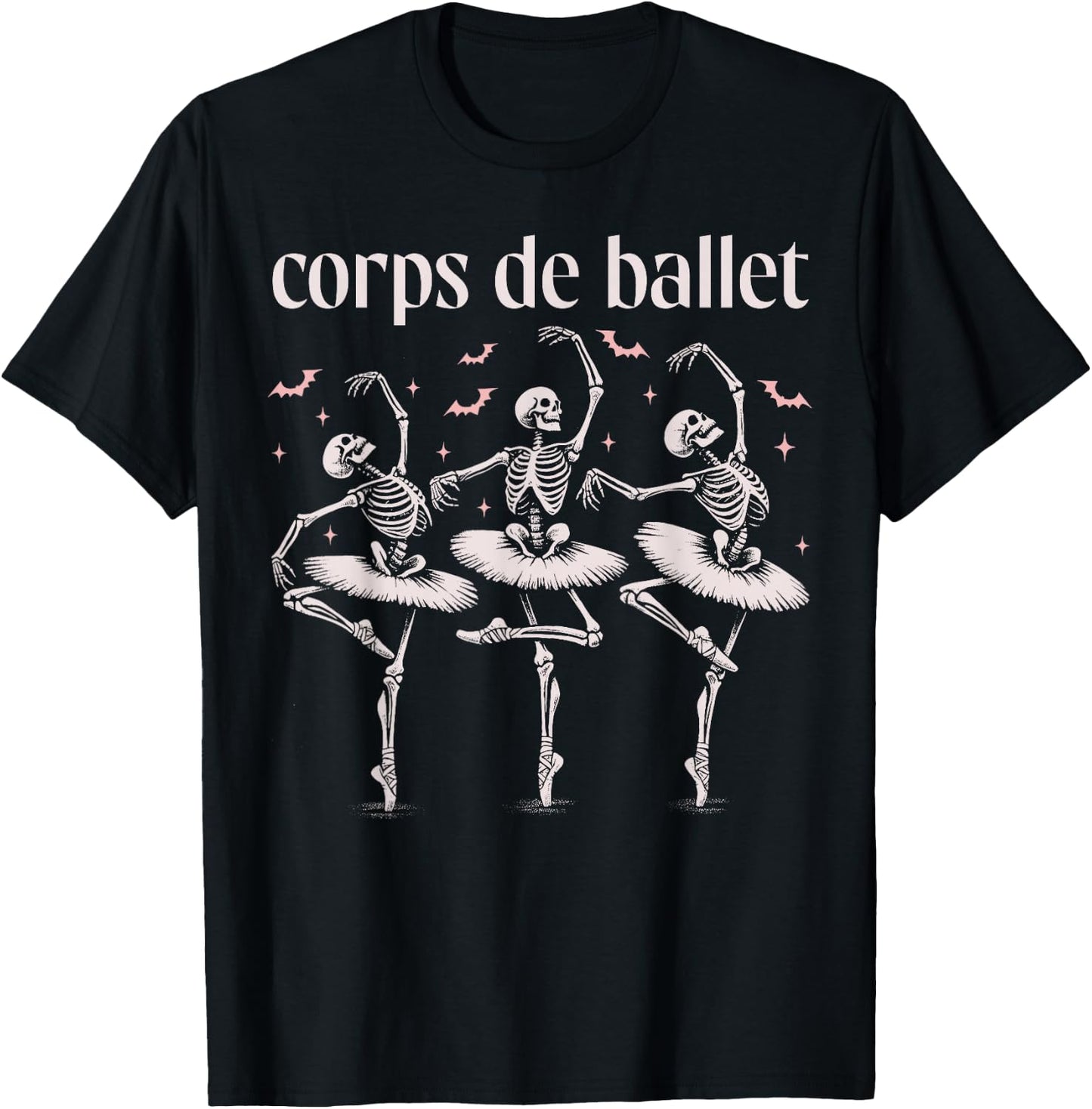 Corps De Ballet, Dancing Skeleton, Ballet Dance Halloween T-Shirt - T-Shirt | Black
