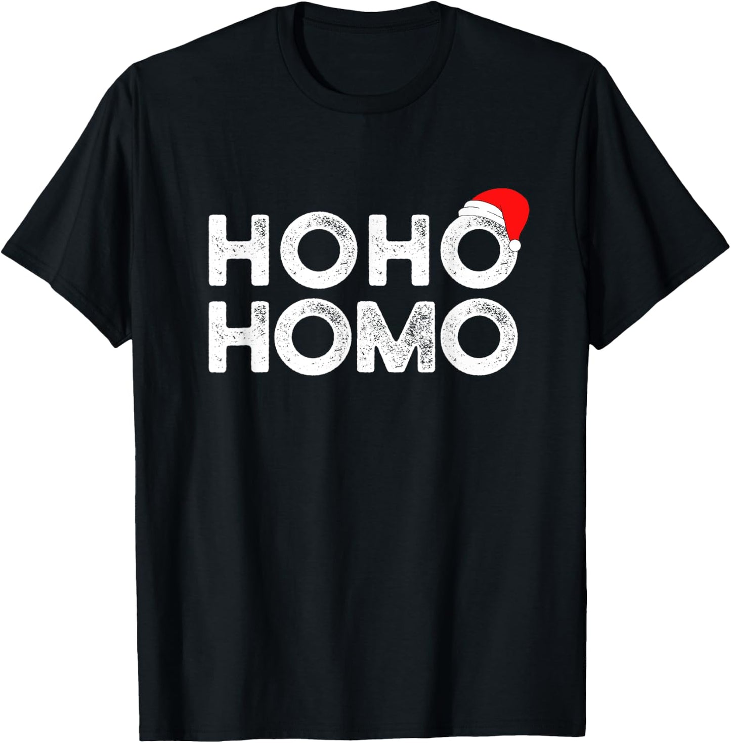 Hoho Homo Gay Christmas T-Shirt - T-Shirt | Black