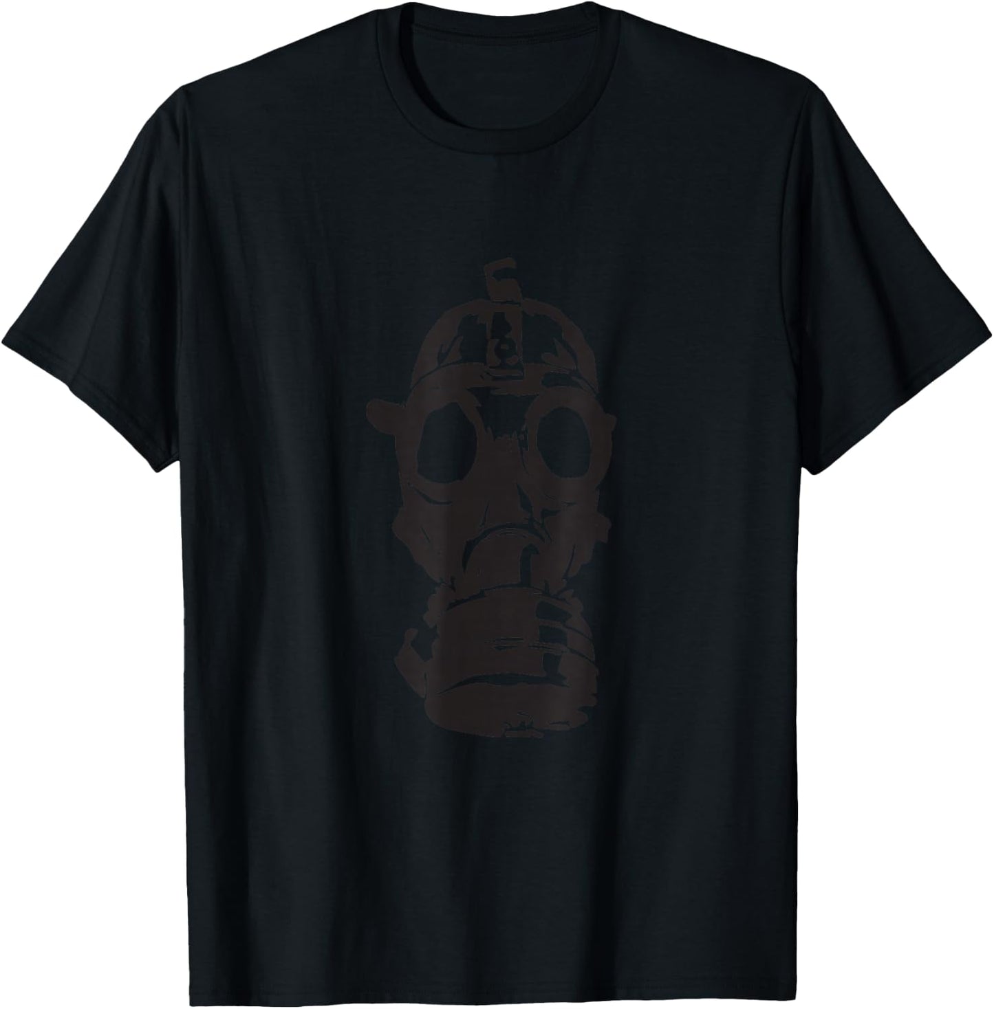 Gas Mask Cool Novelty Graphic Everyday T-Shirt - T-Shirt | Black