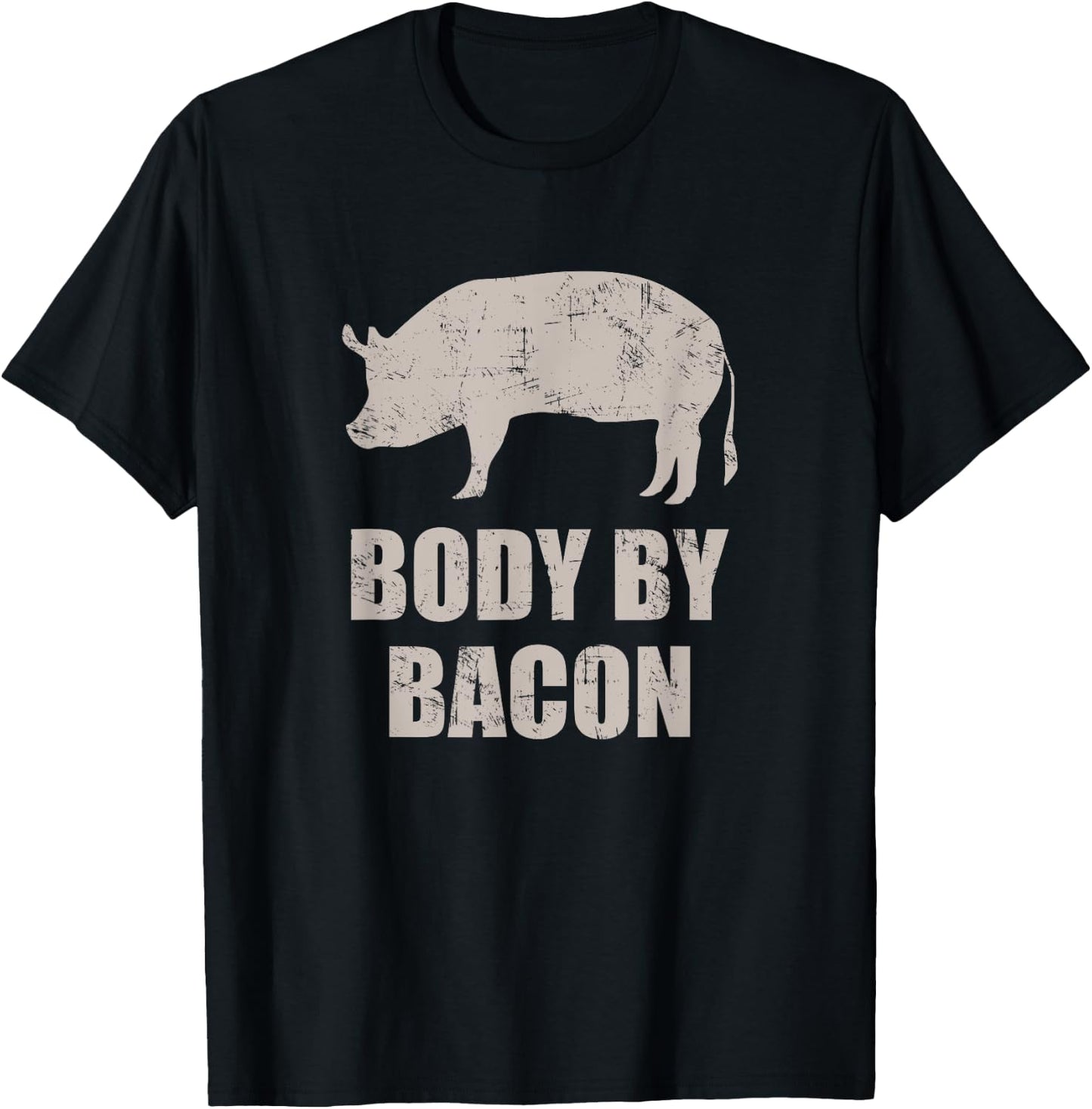 Body By Bacon - Funny Bacon Day Gift T-Shirt - T-Shirt | Black